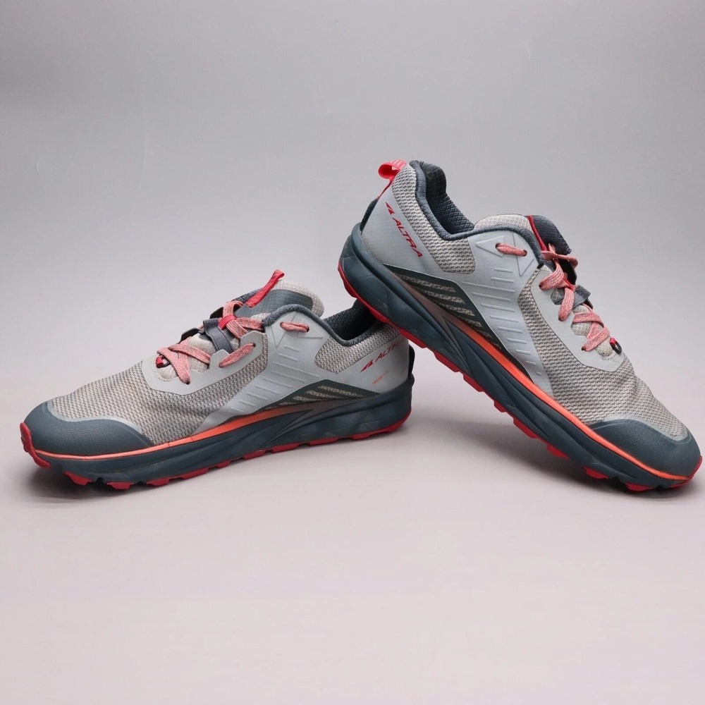 Altra Timp 3 Womens Size 10.5 Gray Red Trail Running Shoes Athletic Sneakers - Picture 5 of 12